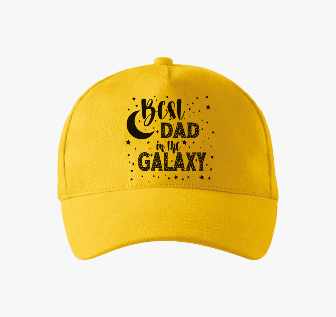 Best DAD in the galaxy baseball sapka — Sárga