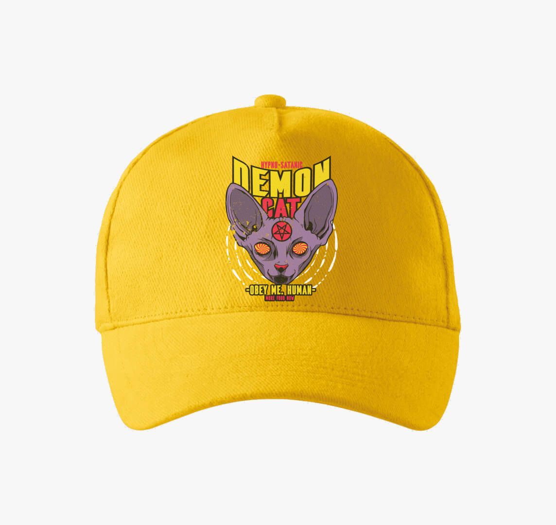 Démon macska baseball sapka — Sárga