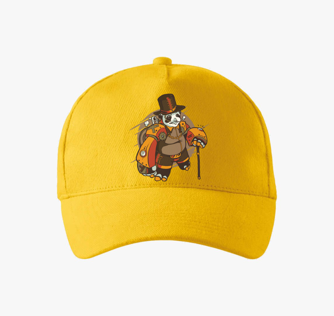 Steampunk Panda baseball sapka — Sárga