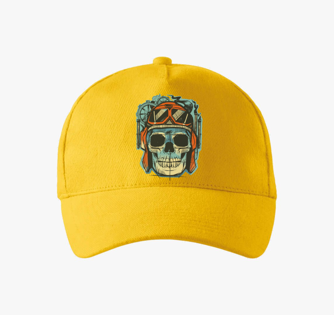 Gear Skull baseball sapka — Sárga