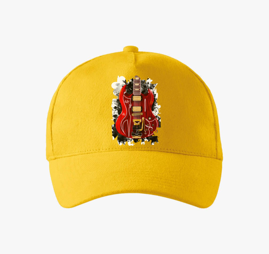 Billy Gibbons Lil Red gitár baseball sapka — Sárga