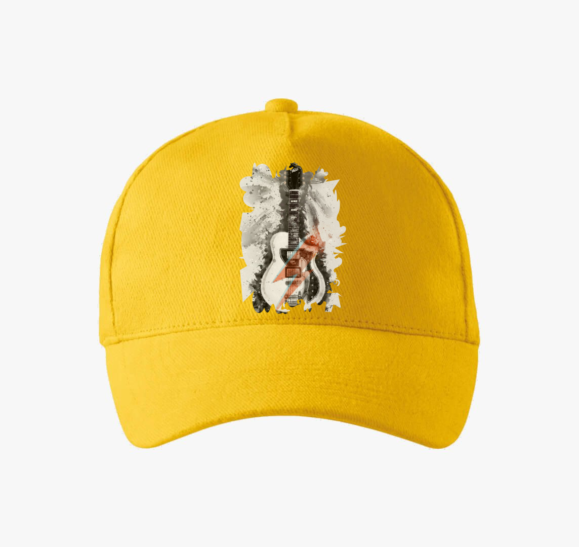 David Bowie gitár baseball sapka — Sárga