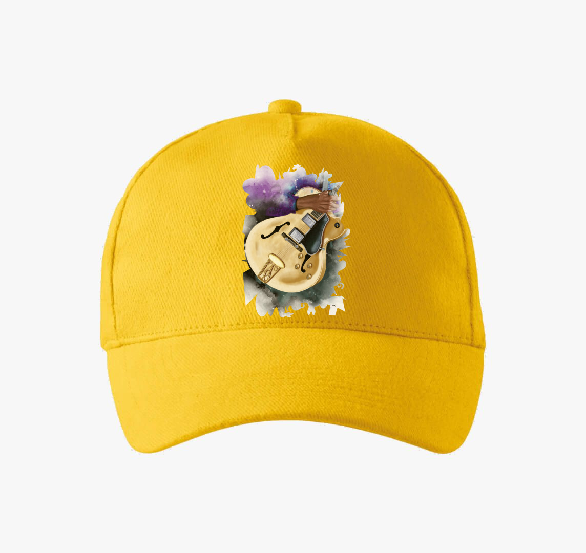 Chuck Berry gitár baseball sapka — Sárga