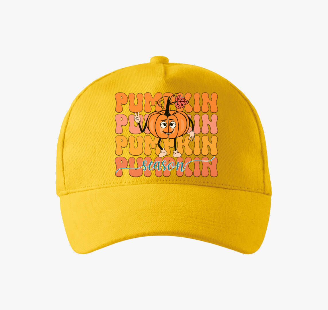 Pumpkin season baseball sapka — Sárga