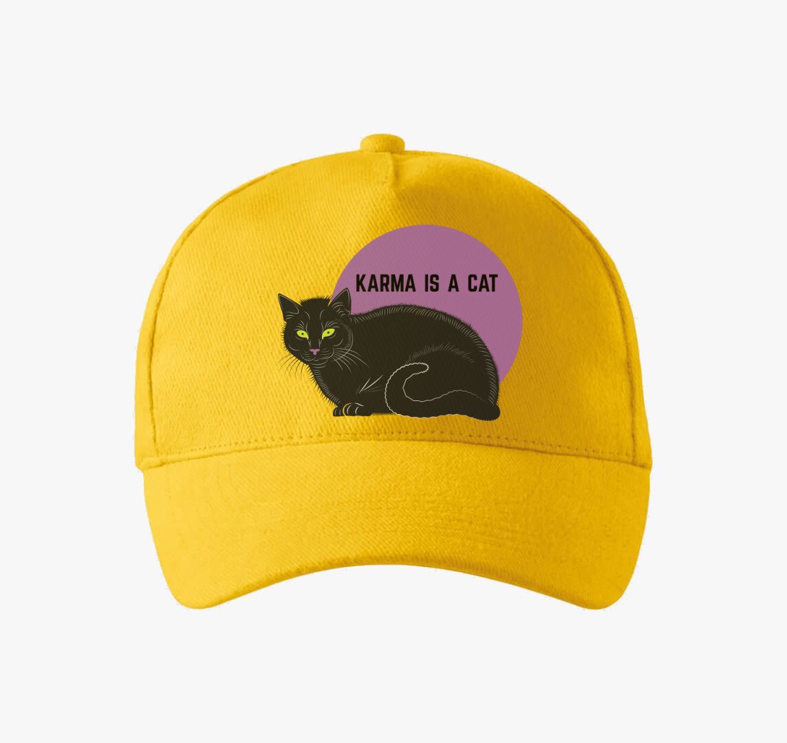 Karma is a cat baseball sapka — Sárga