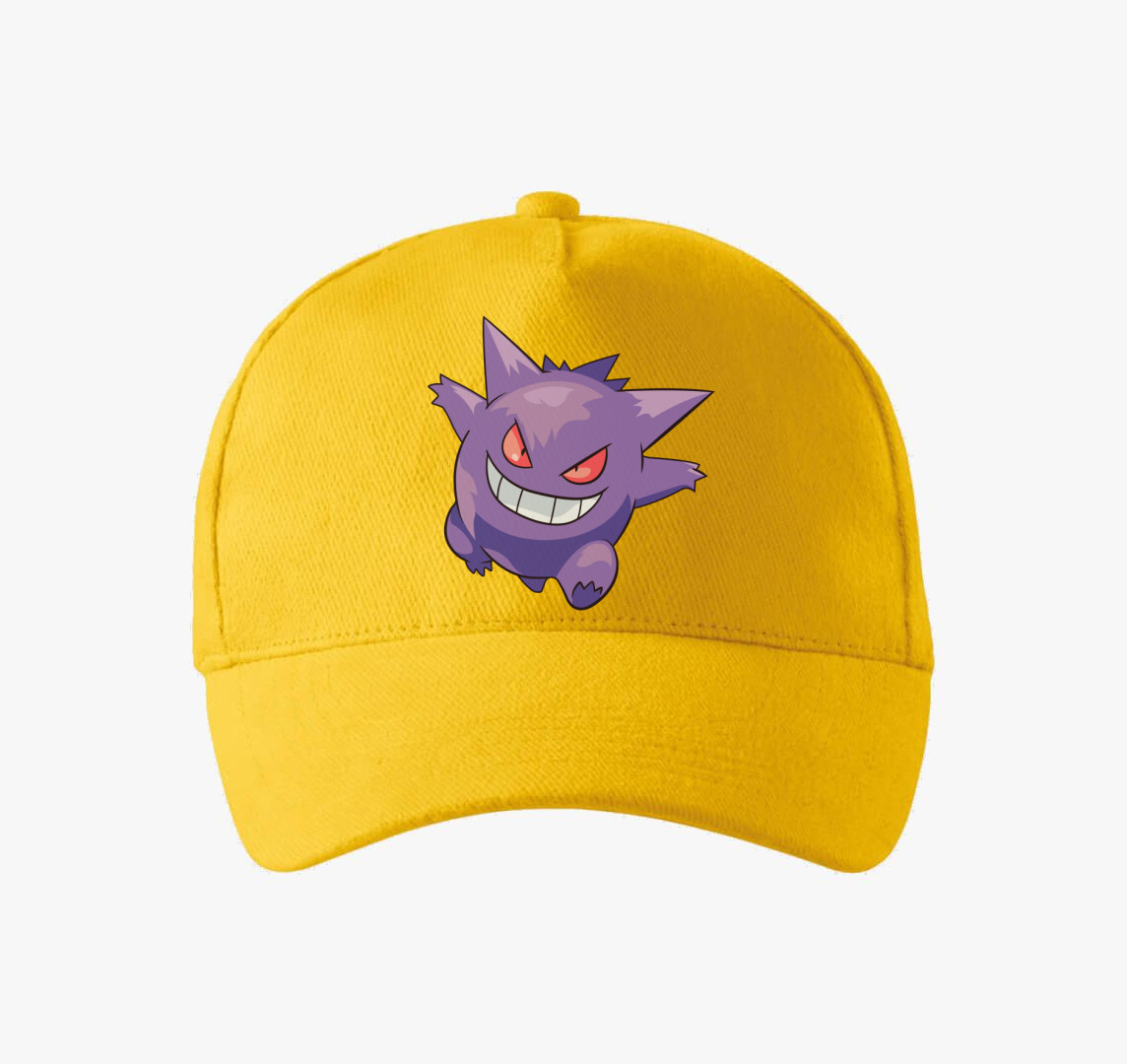 Gengar pokemon baseball sapka — Sárga