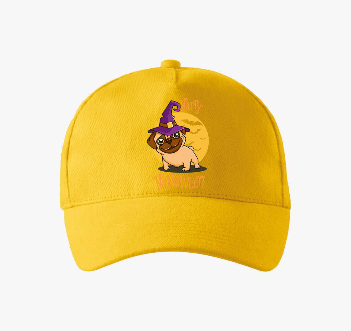 Halloween mopsz baseball sapka — Sárga
