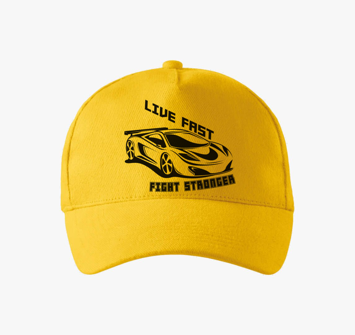Live fast 3 baseball sapka — Sárga