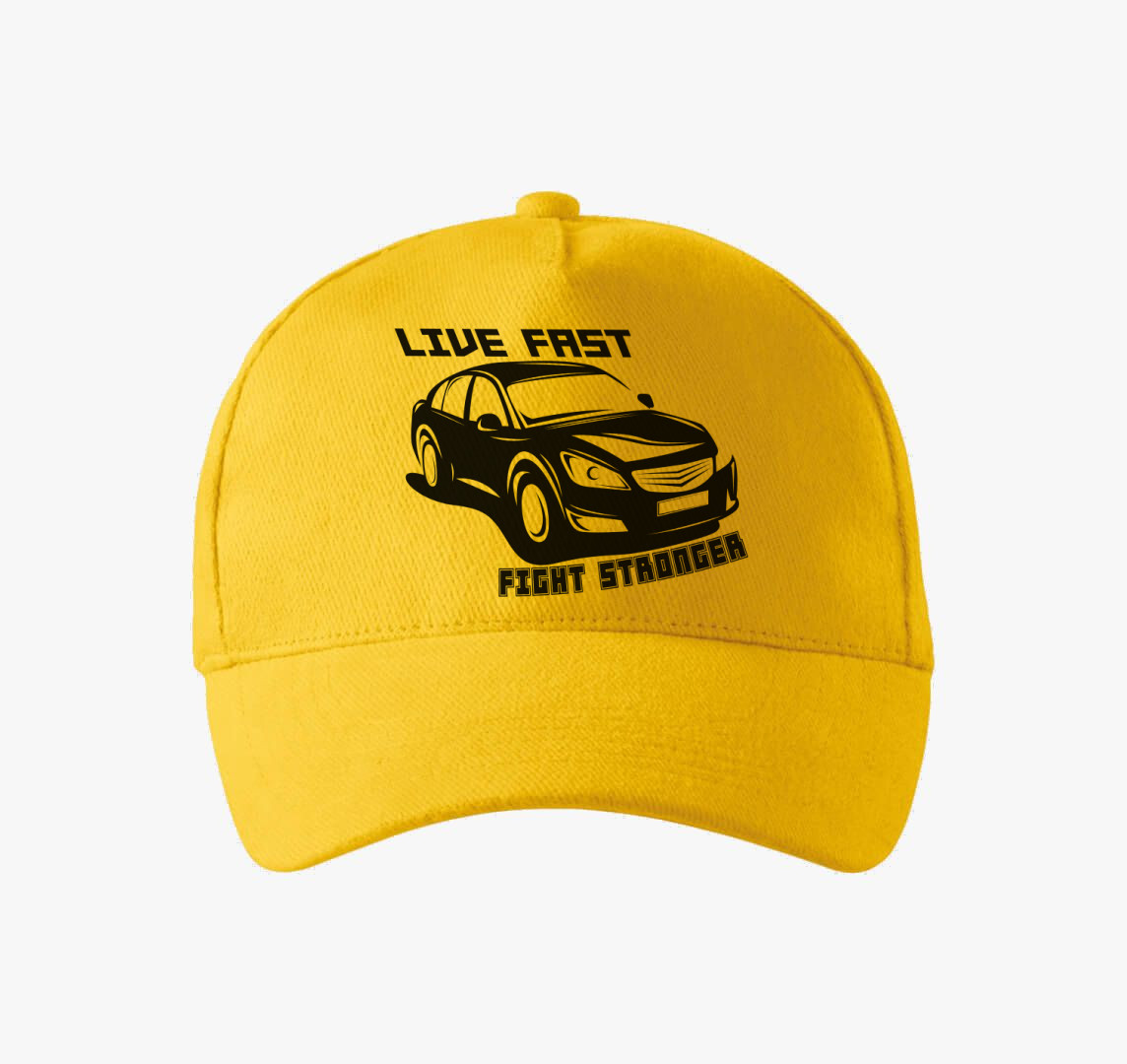 Live fast 6 baseball sapka — Sárga