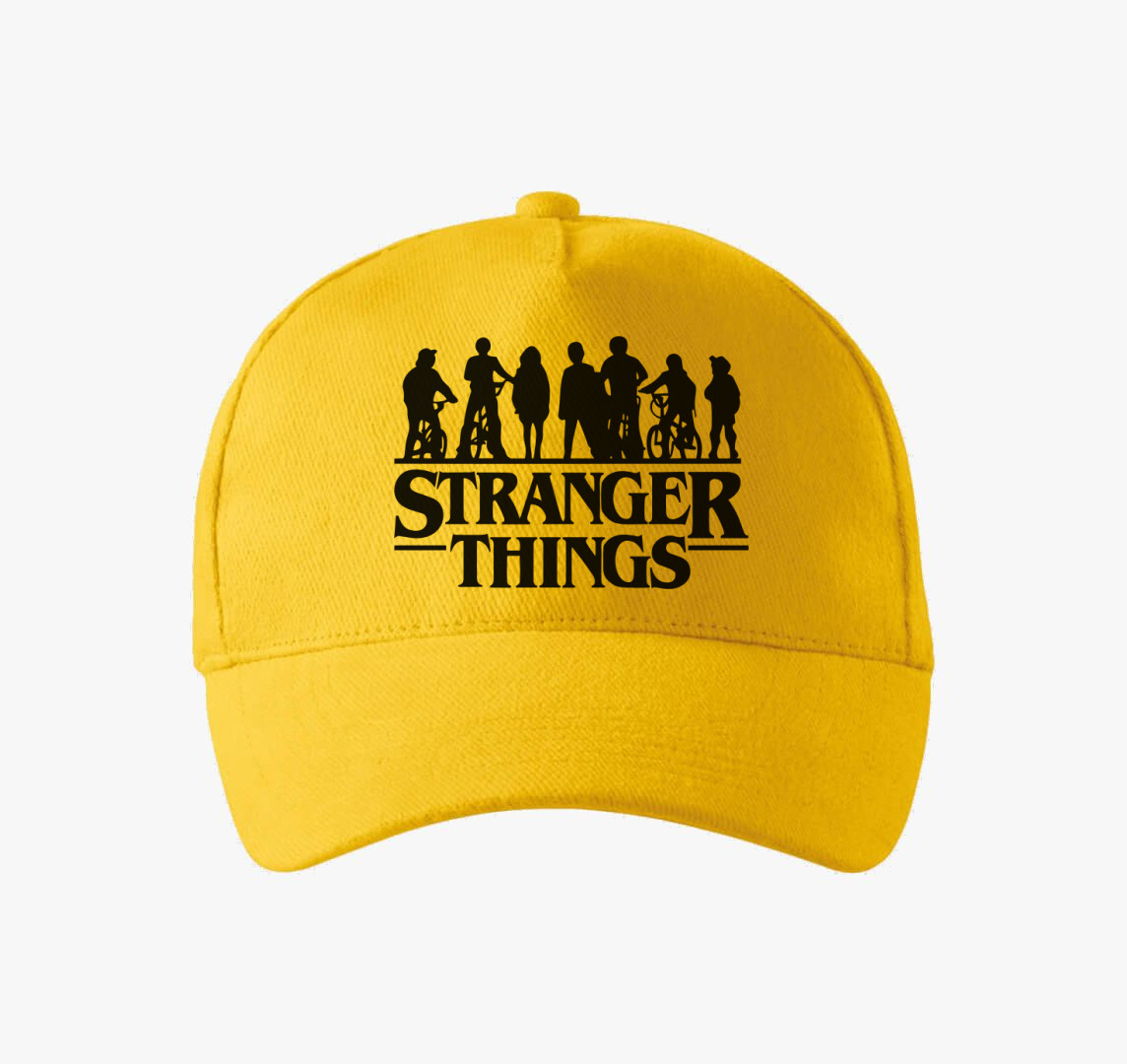 Stranger Things 5 sziluett baseball sapka — Sárga