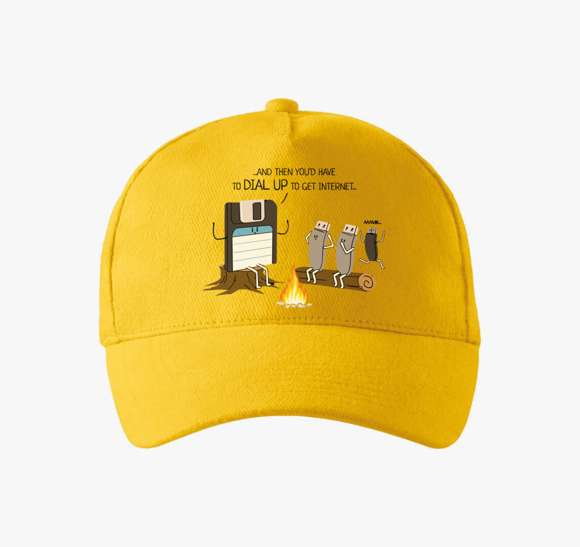 Dial up baseball sapka — Sárga