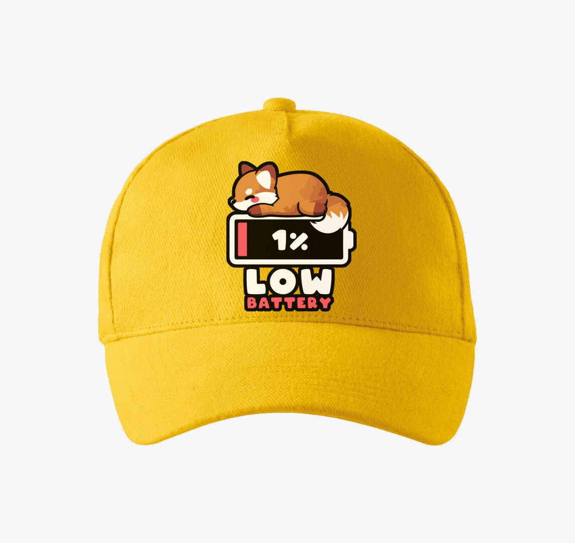 Low Battery baseball sapka — Sárga