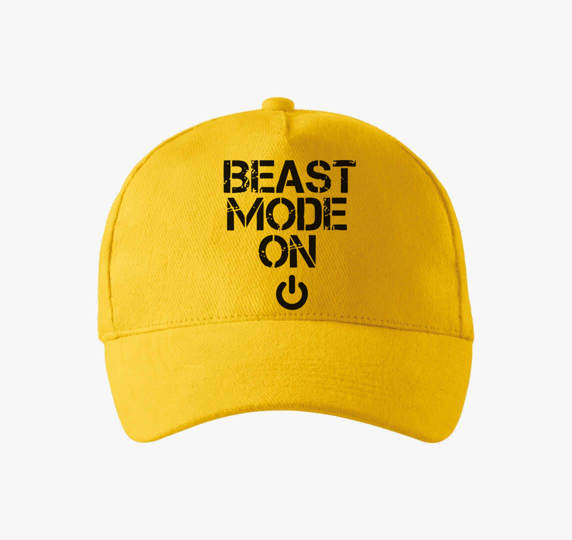 Beast mode on feliratú baseball sapka — Sárga