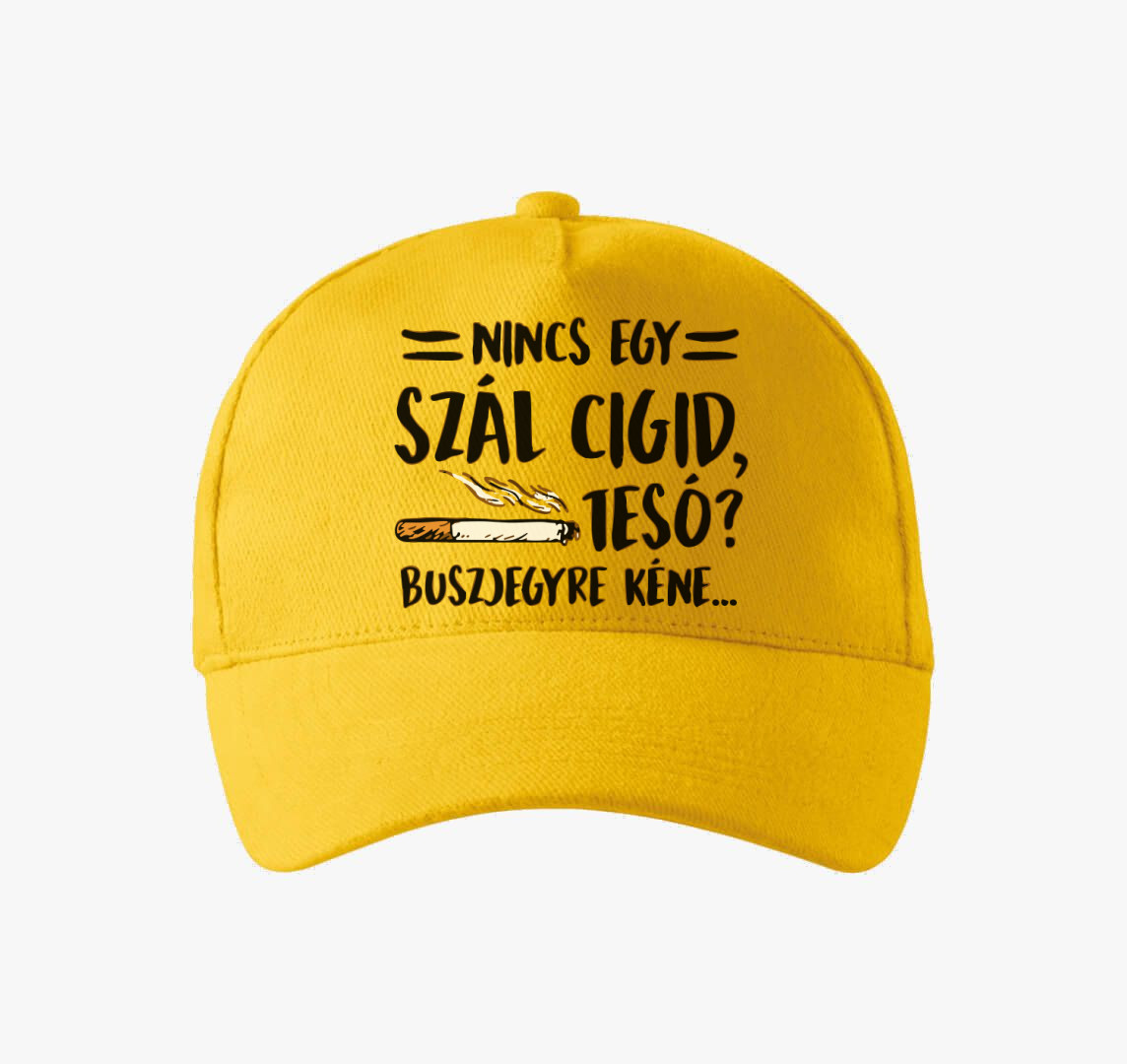 Nincs egy szál cigid baseball sapka — Sárga
