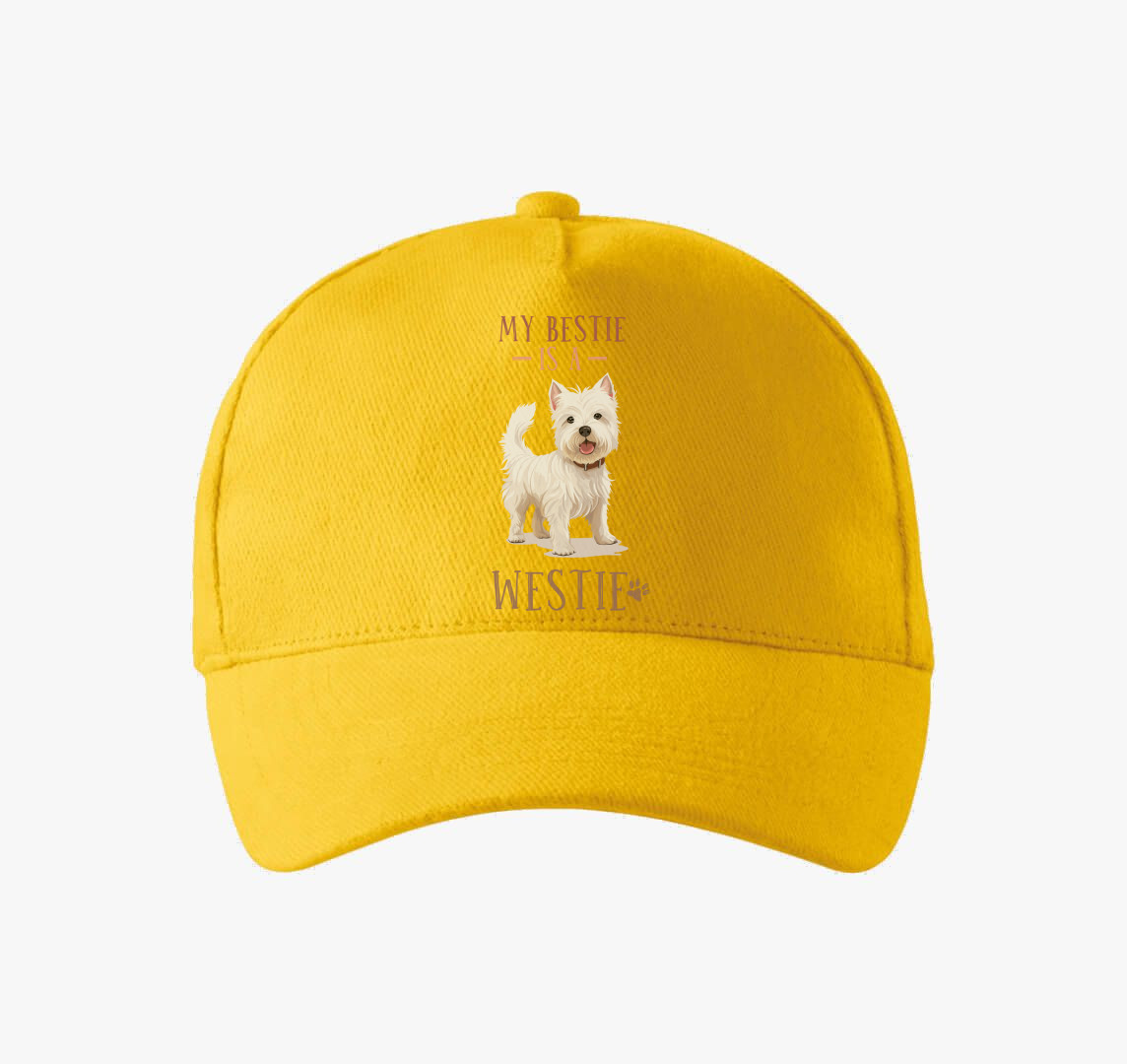 Bestie westie baseball sapka — Sárga