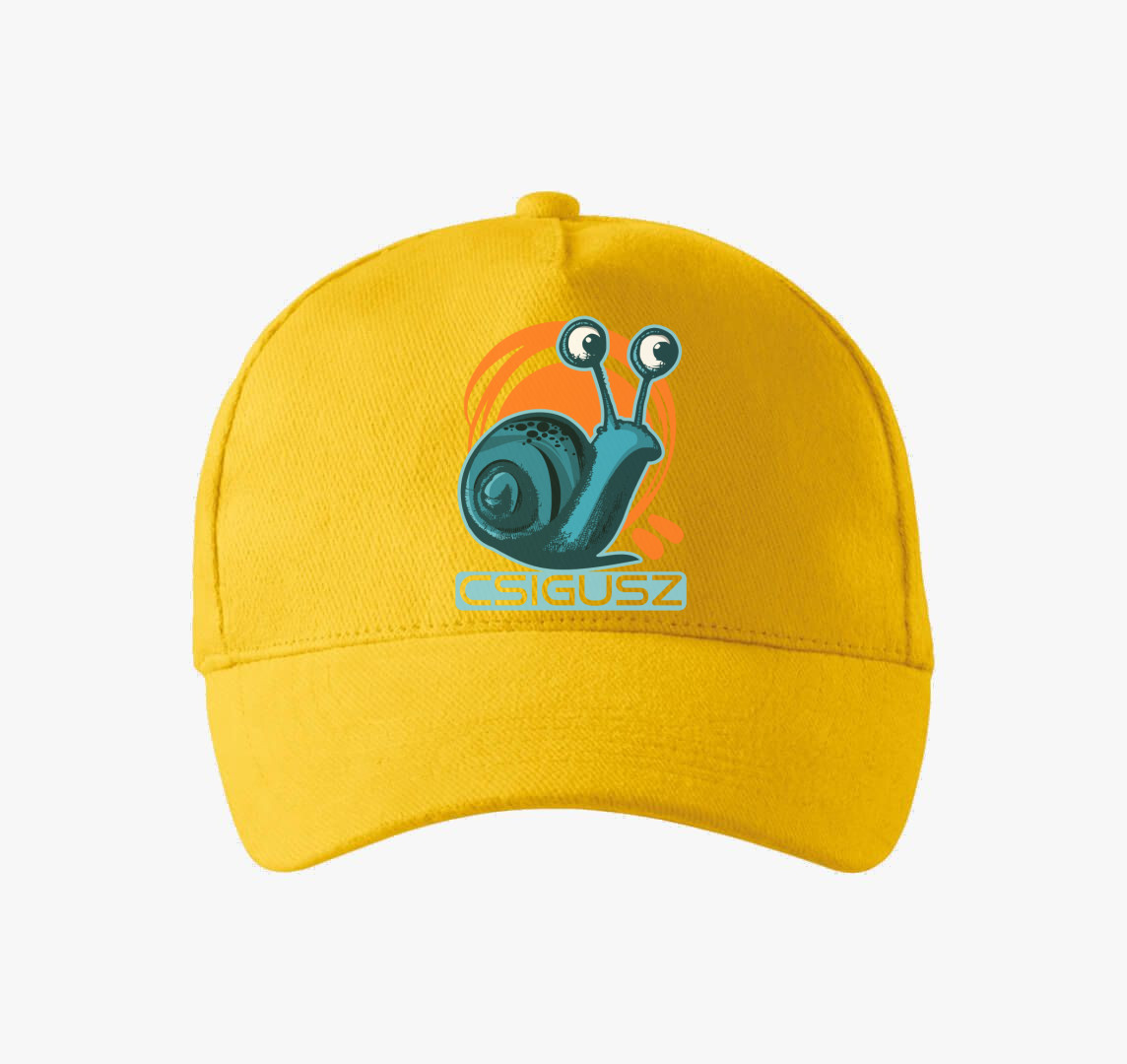 Csigás baseball sapka — Sárga