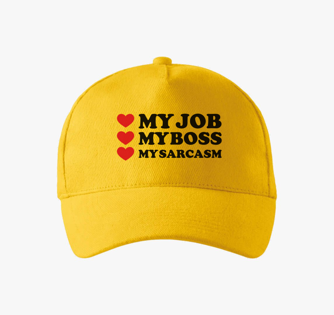 Love job boss baseball sapka — Sárga