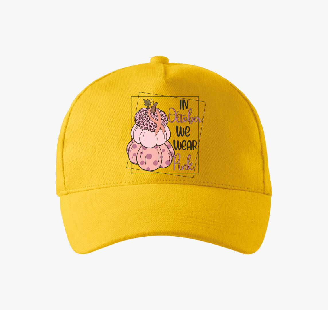 October pink baseball sapka — Sárga