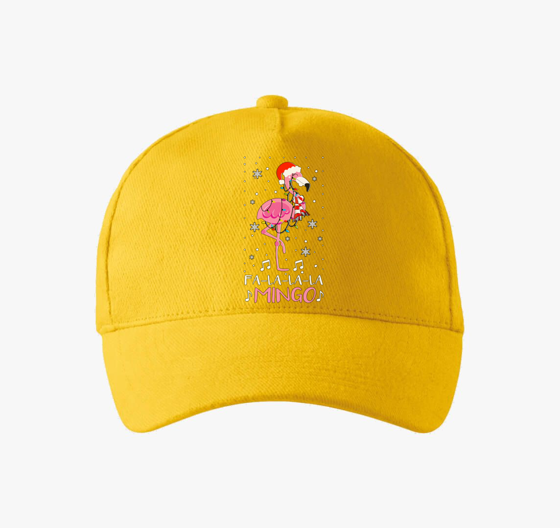 Fa-la-la-lamingó karácsonyi baseball sapka — Sárga