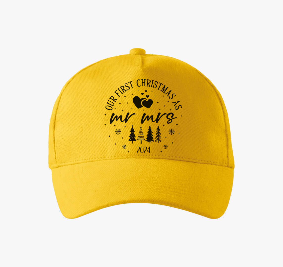 Xmas MR Mrs 2024 baseball sapka — Sárga