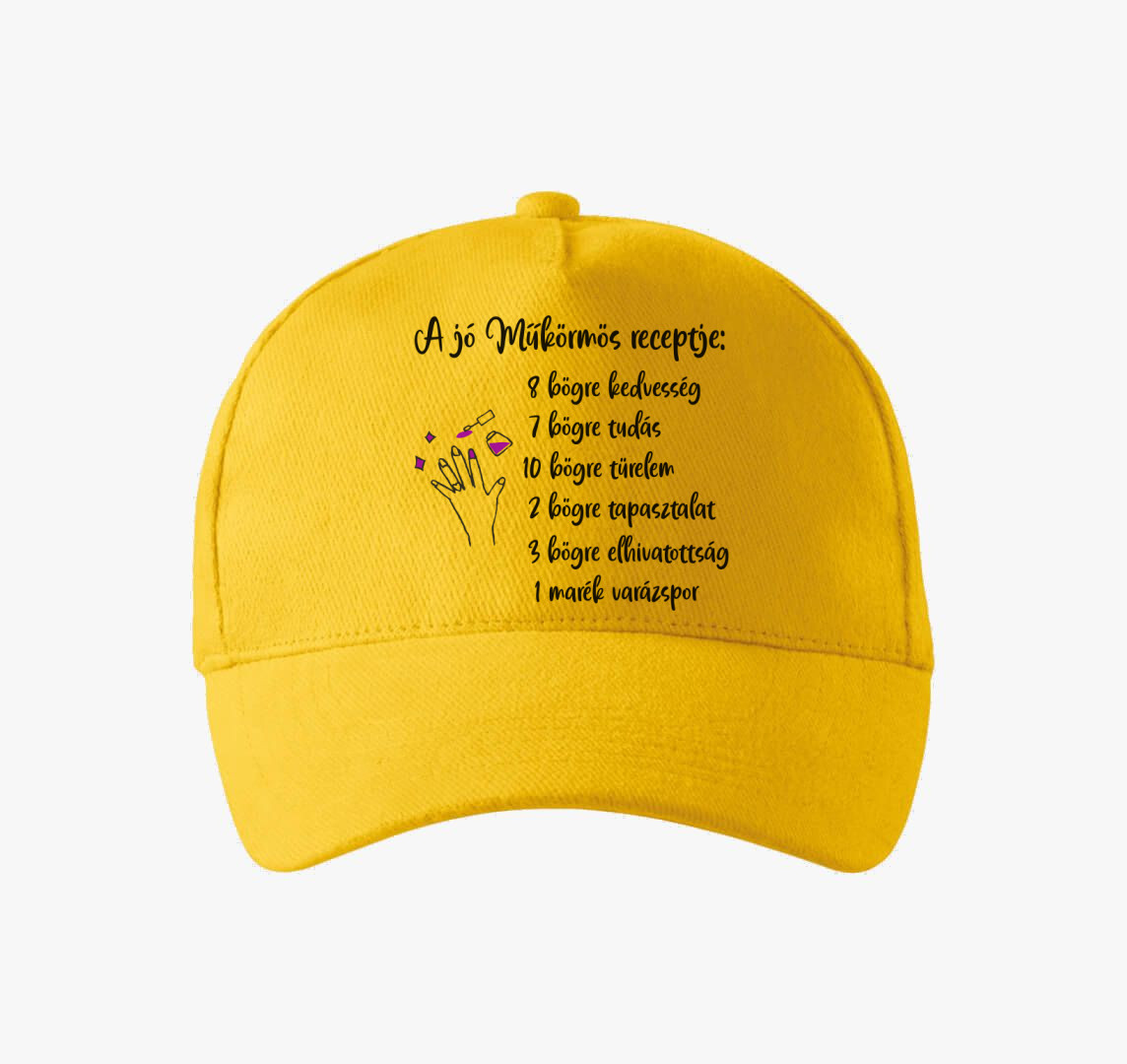 A jó Műkörmös baseball sapka — Sárga