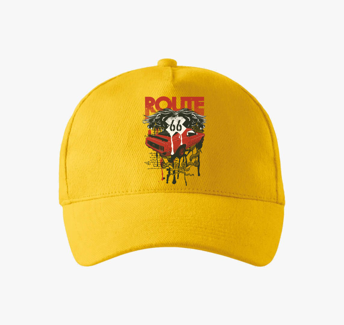 Retró autós baseball sapka — Sárga