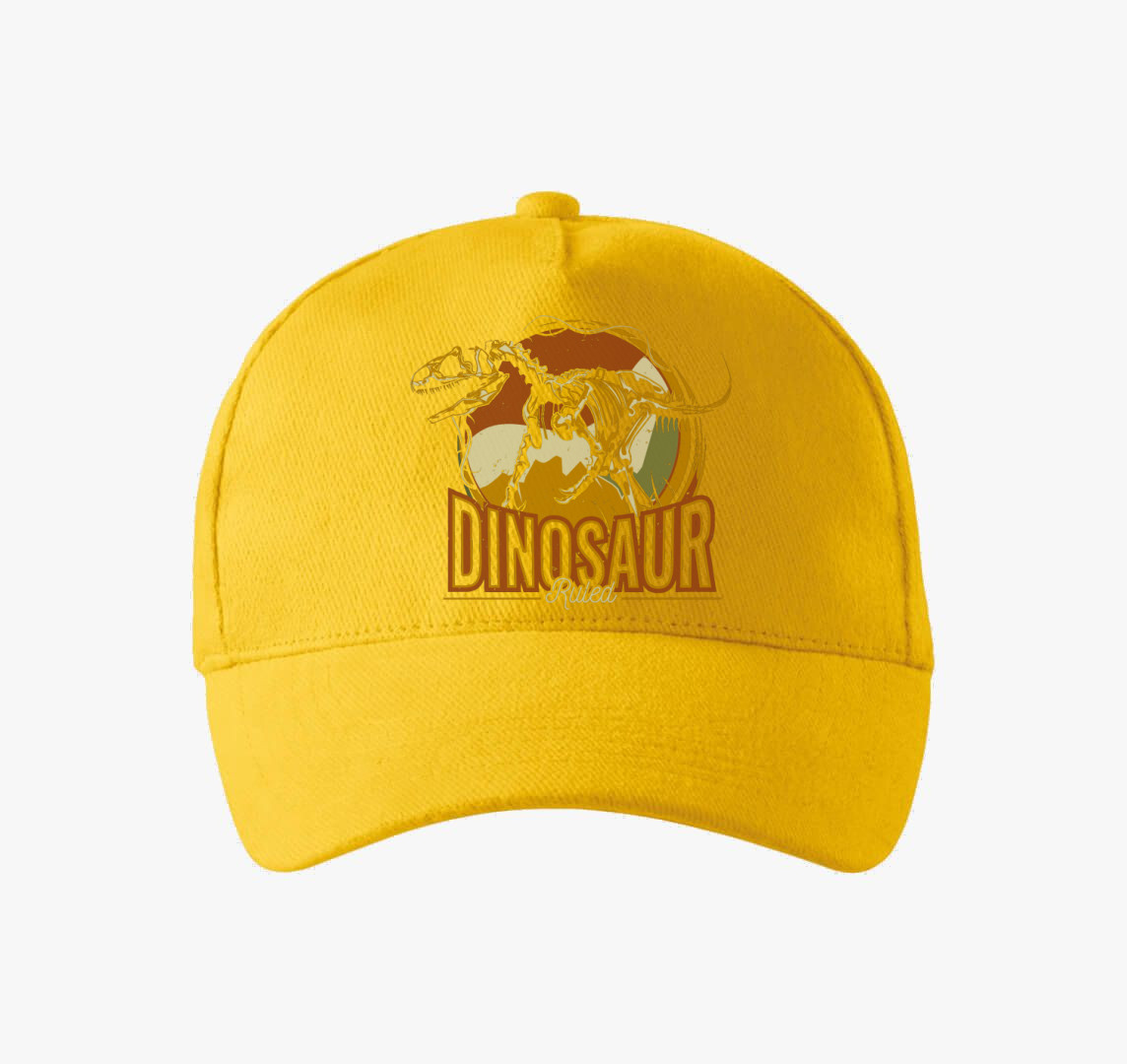 Dinoszauruszos baseball sapka — Sárga