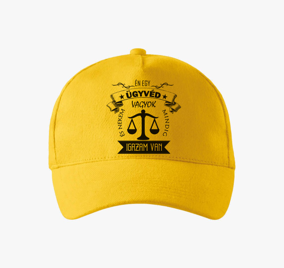 Ügyvéd baseball sapka - Mindig igazam van! :) — Sárga