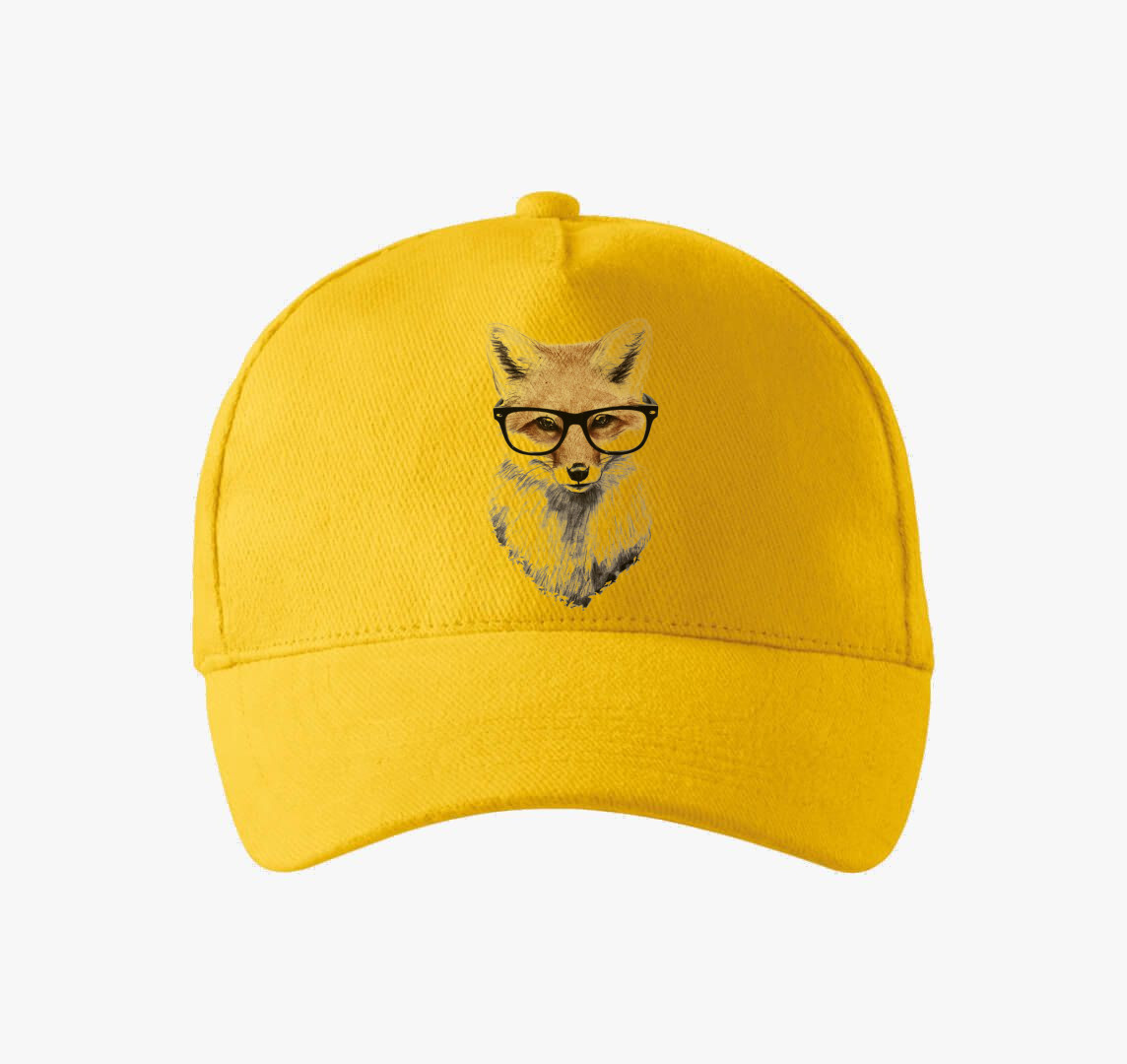 Rókás baseball sapka — Sárga