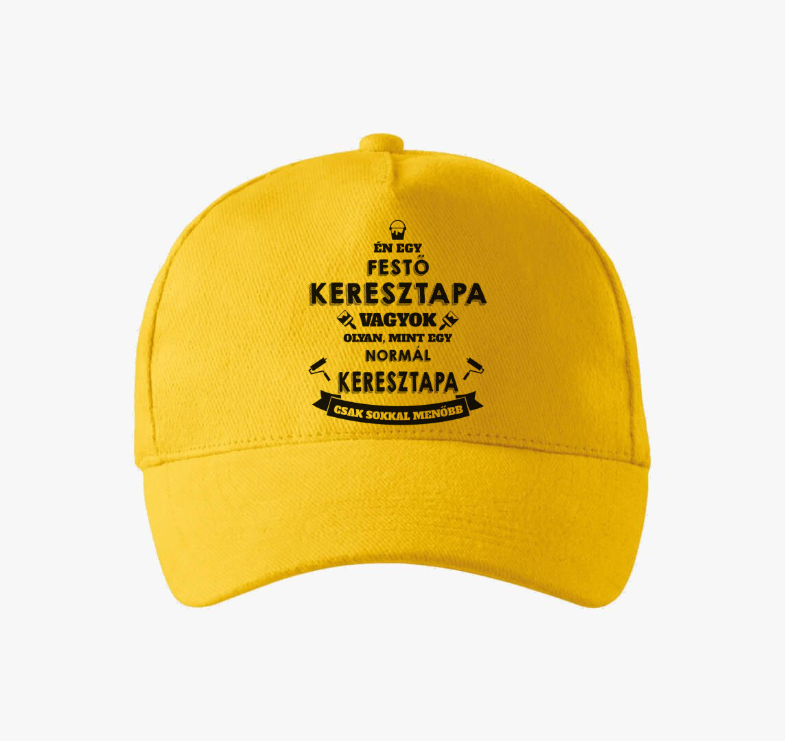 Festő keresztapa baseball sapka — Sárga