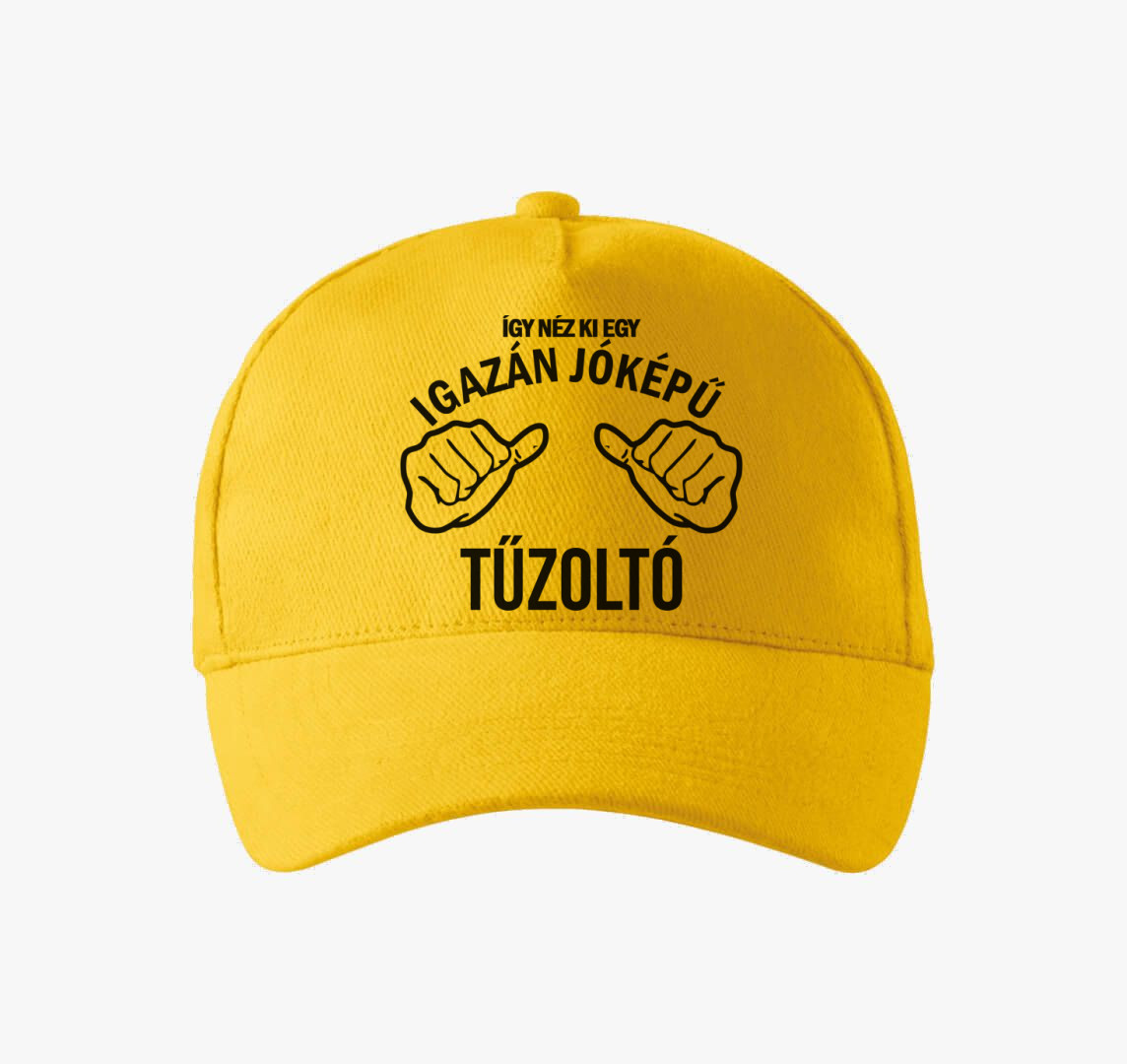 Jóképű tűzoltó baseball sapka — Sárga