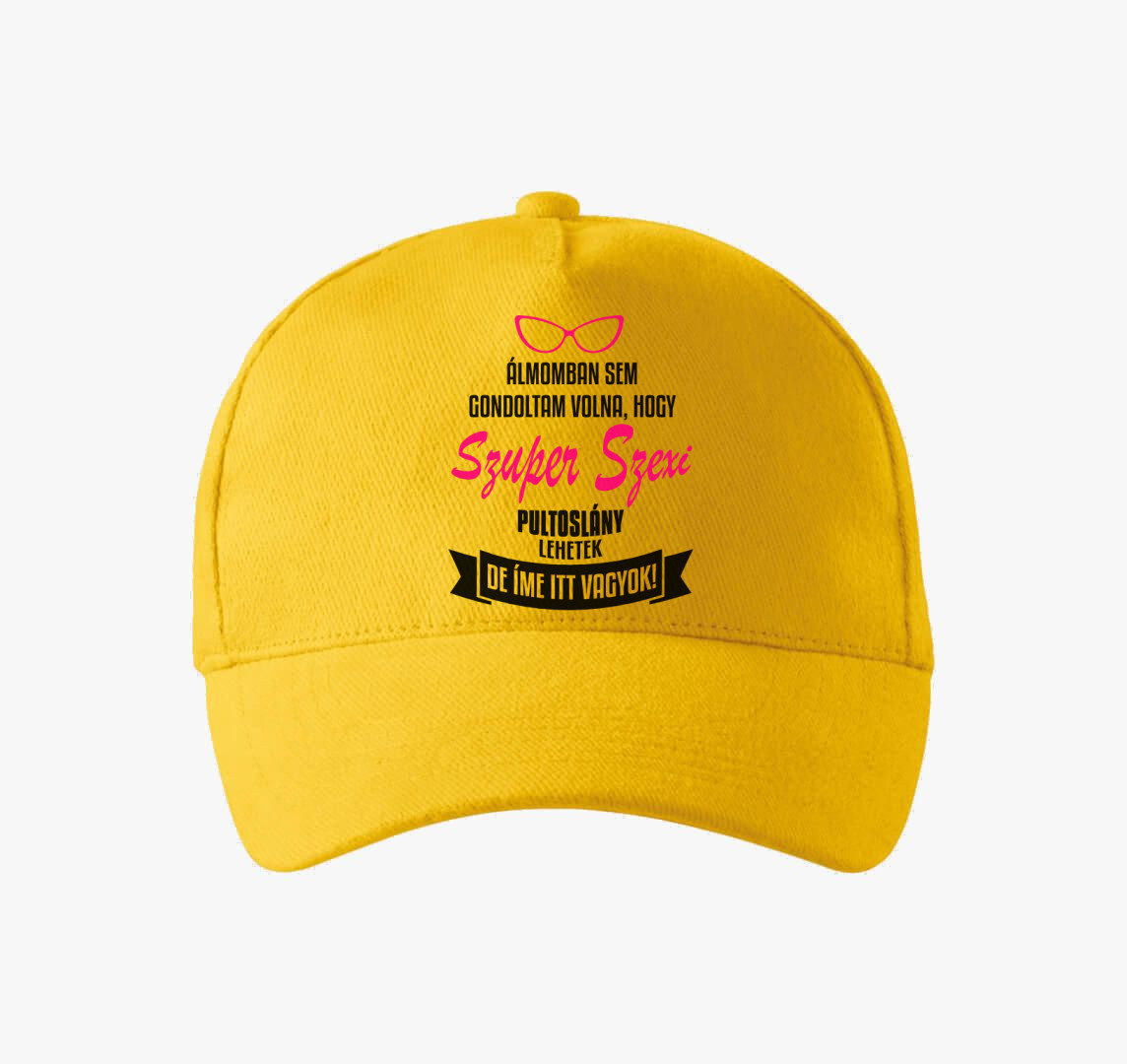 Szexi pultoslány baseball sapka — Sárga