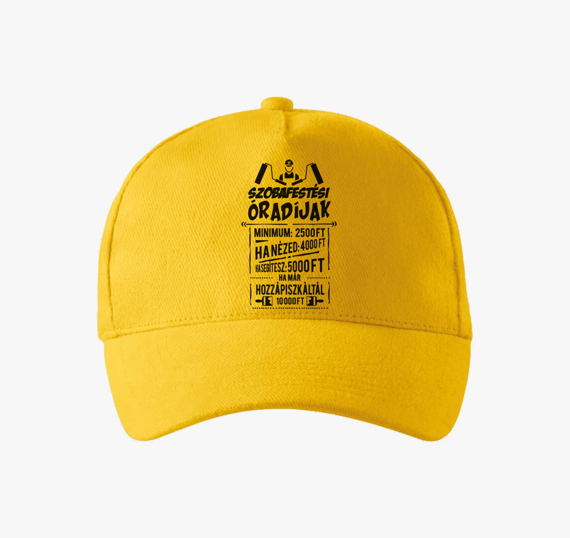 Szobafestő óradíjak baseball sapka — Sárga