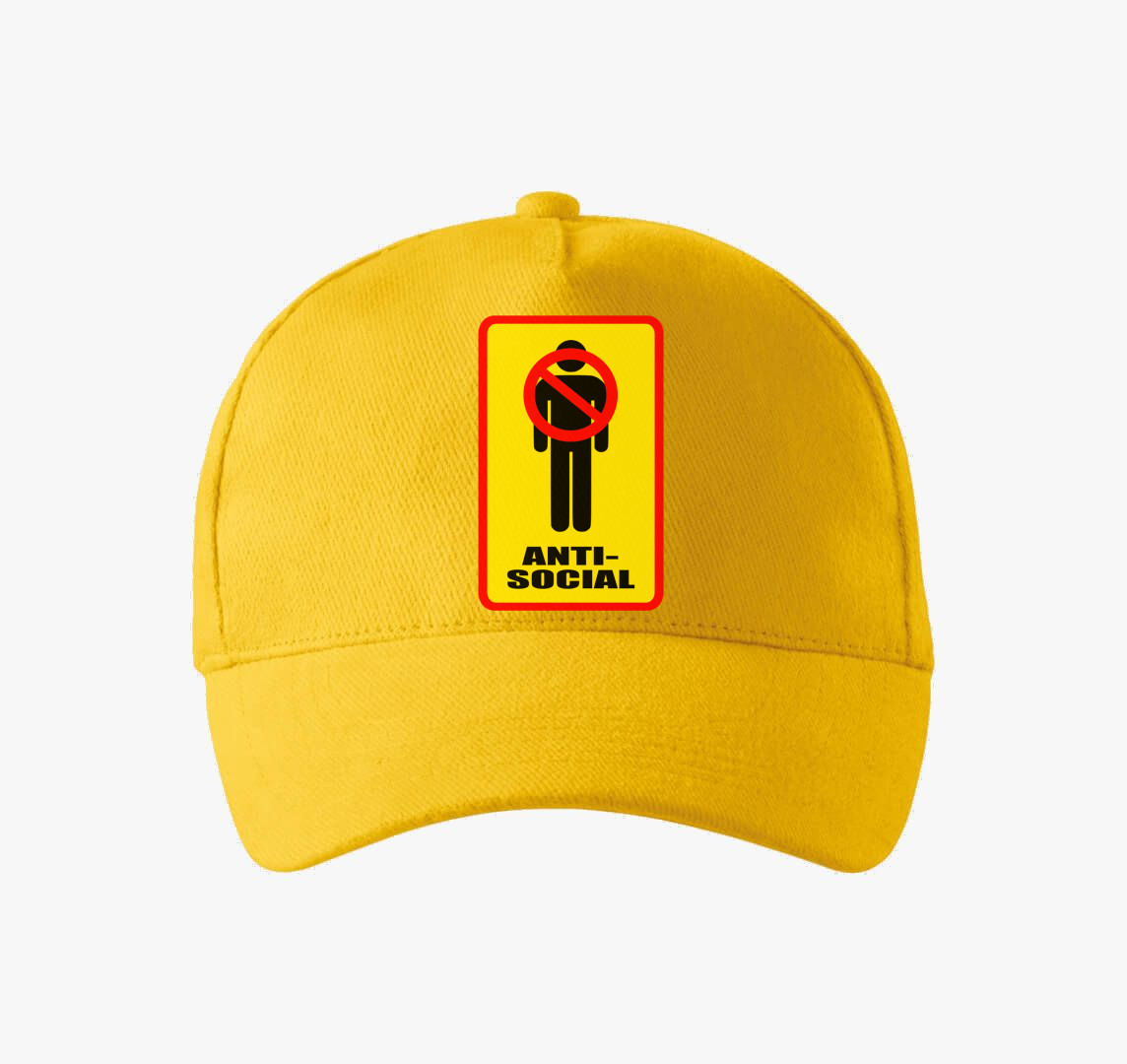 Anti Social baseball sapka — Sárga