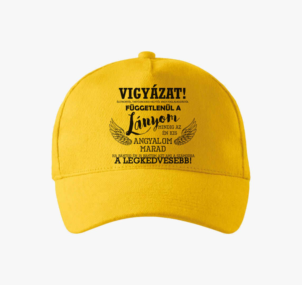 A lányom az angyalom baseball sapka — Sárga