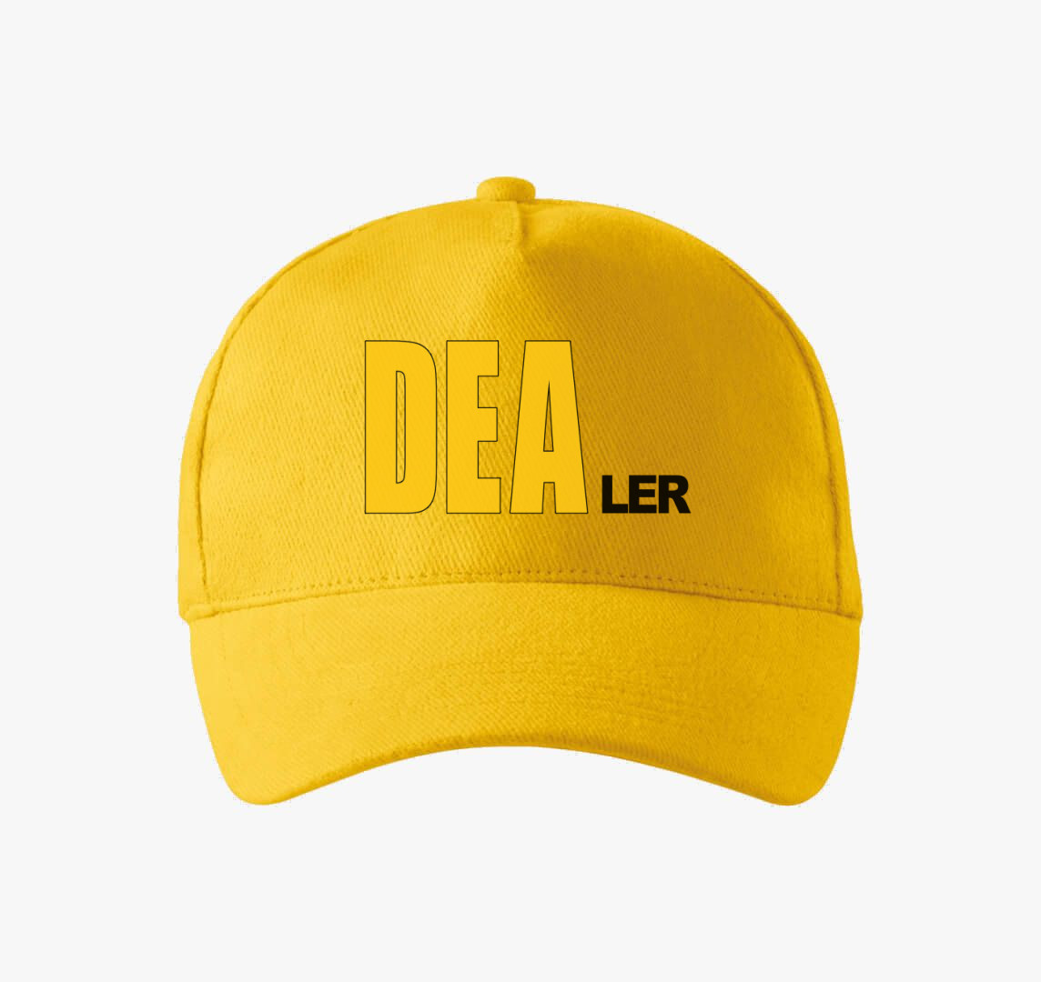 DEAler vicces baseball sapka — Sárga