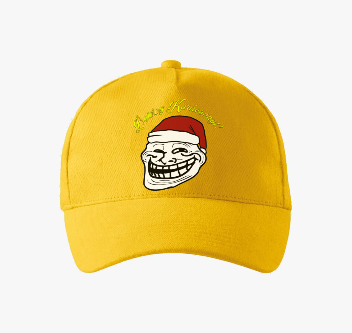 Boldog karácsonyt! Trololo baseball sapka — Sárga