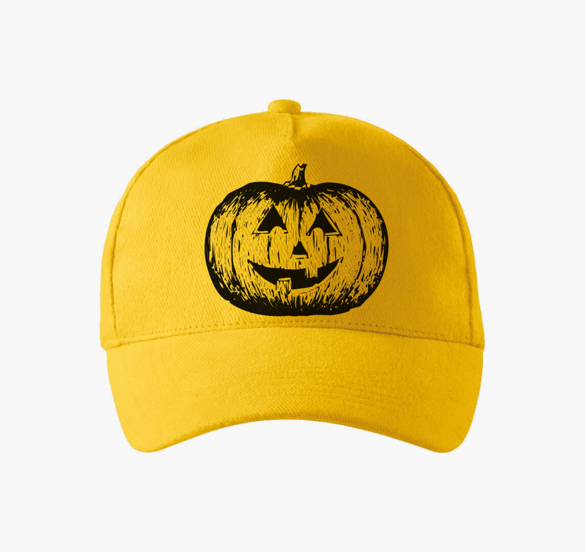 Halloween tökös baseball sapka — Sárga