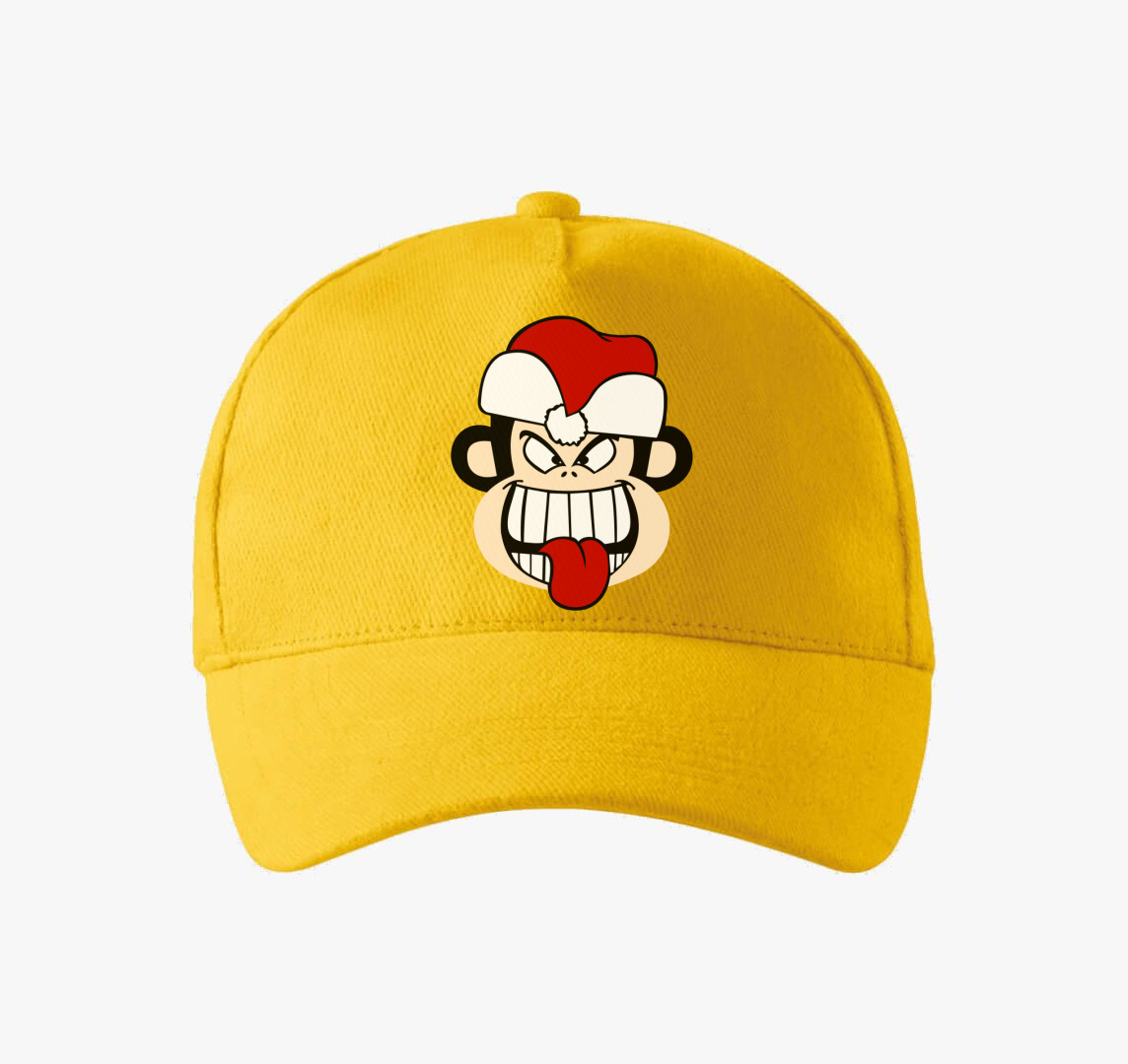 Karácsonyi majom baseball sapka — Sárga