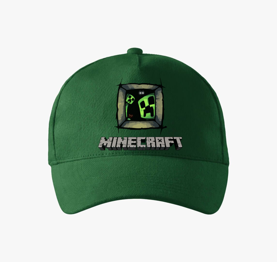 Minecraft window zombie baseball sapka — Üvegzöld