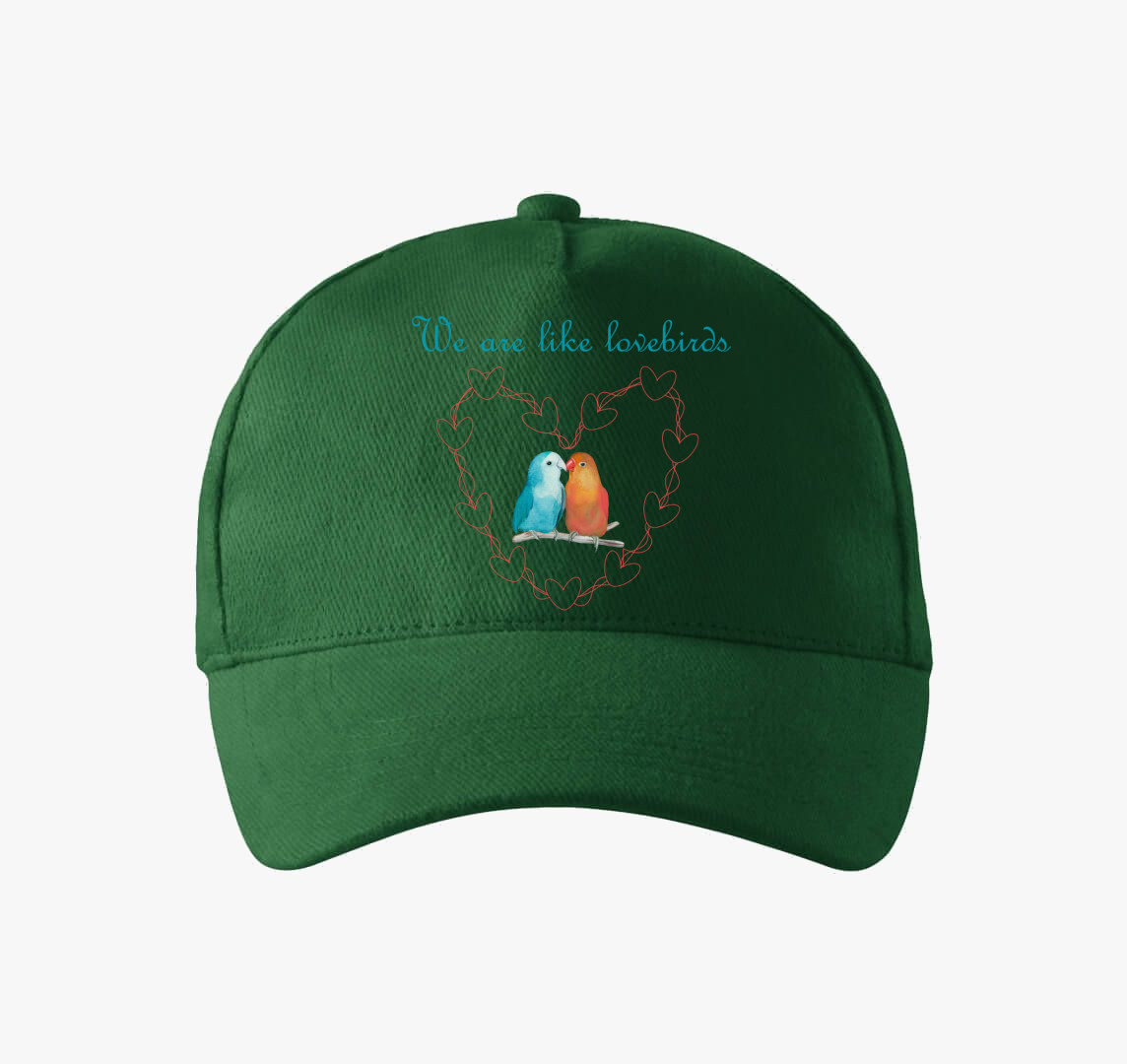 We are like lovebirds baseball sapka — Üvegzöld