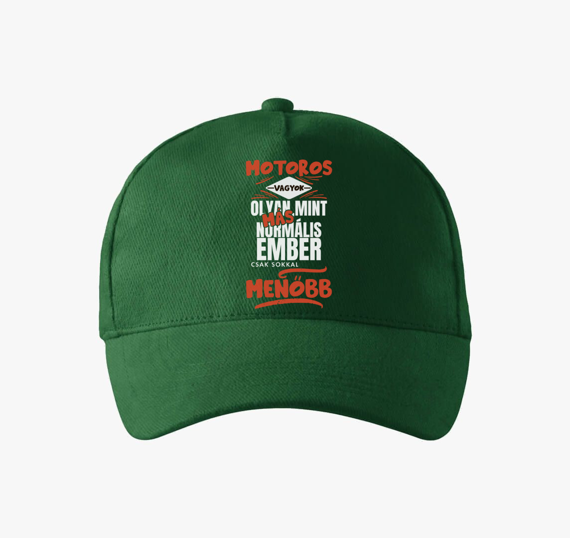 Motoros vagyok olyan mint más ember baseball sapka — Üvegzöld
