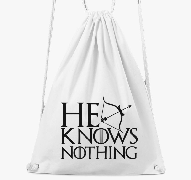 He knows nothing tornazsák — Fehér