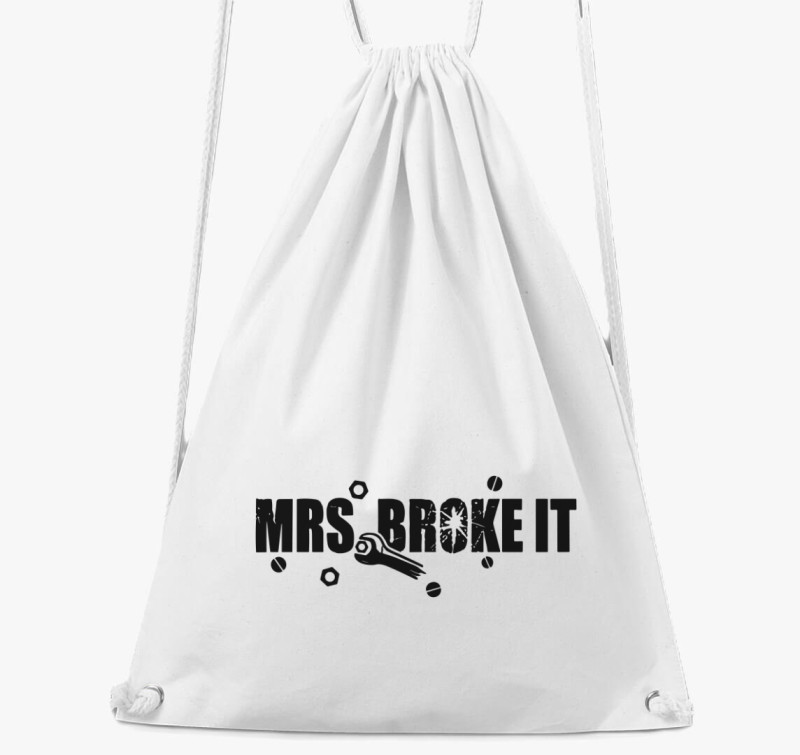 Mrs broke it tornazsák — Fehér