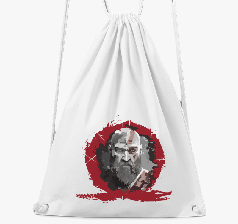 God of war kratos face tornazsák — Fehér