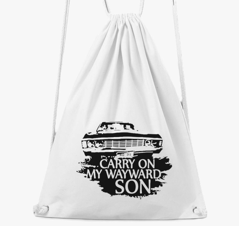 Carry on my wayward son tornazsák — Fehér