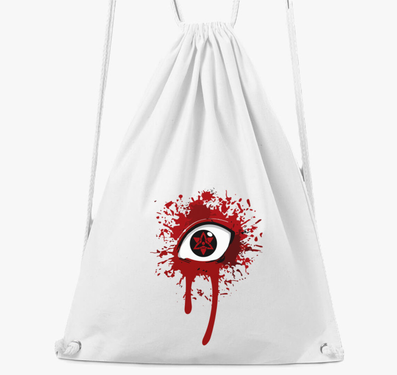 Uchiha mangekyou sharingan naruto tornazsák — Fehér