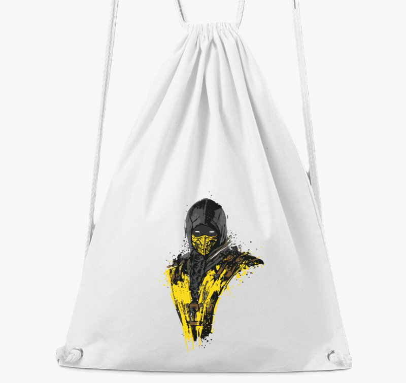 Mortal Kombat Scorpion Dotted tornazsák — Fehér