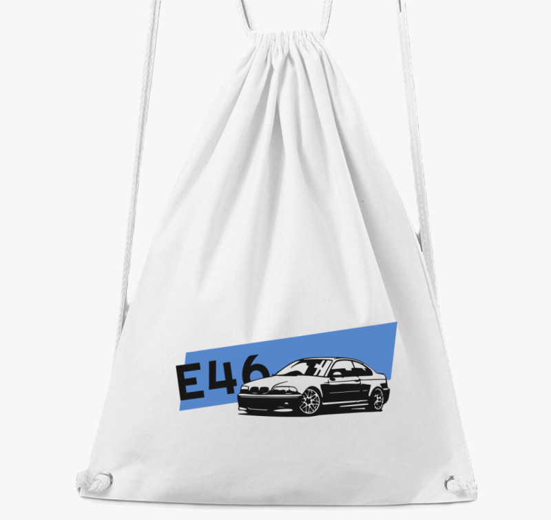 BMW E46 feliratos tornazsák — Fehér