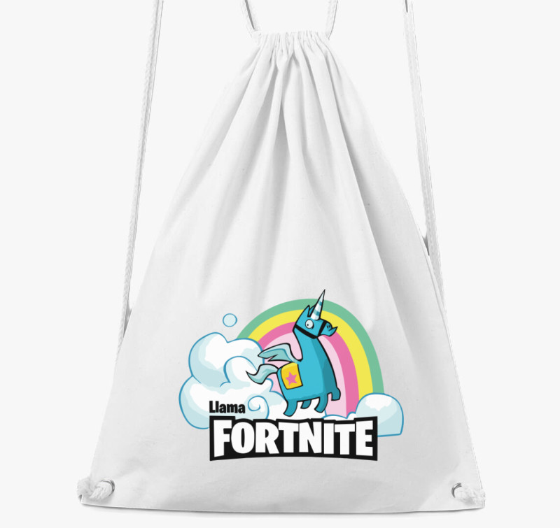 Llama Fortnite tornazsák — Fehér